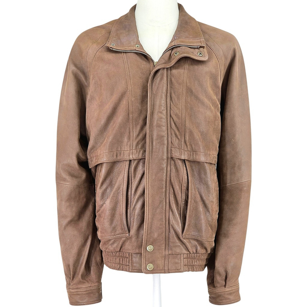 Americana Workwear Leather Limited Leather Jacket Men’s LT Brown Tall - Picture 2 of 11
